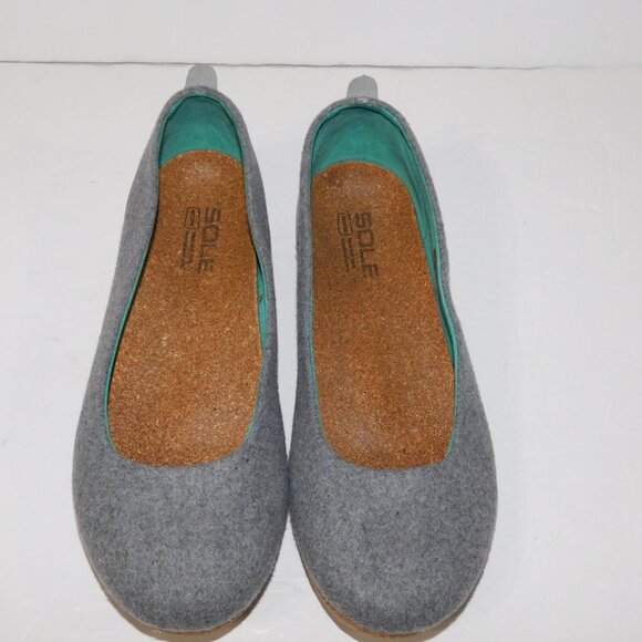 SOLE District by ReCork Grace Carbon Negative Gray Shoes Womens 10 Slip on Flats - Picture 10 of 10